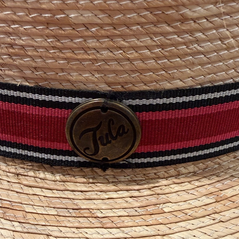 NWOT Tula Pink Carmel Palm Straw Sun Hat UPF 50+ Fair Trade One Size - Picture 5 of 8